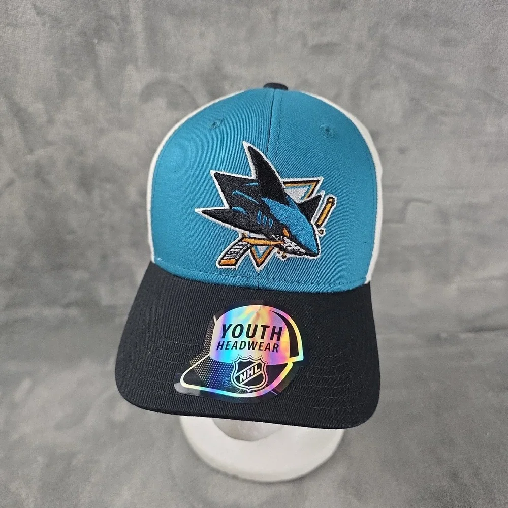 NHL San Jose Sharks youth trucker hat Strap Back New
